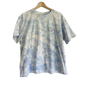Ivory Ella Light Blue Tie Dye T-shirt Tee Womens Large Save The Elephants